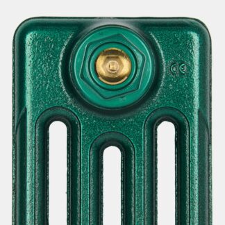 Cast iron radiator in Wimbledon Green finish